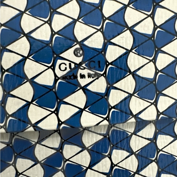 Gucci Navy Blue Card Case with Box - Picture 5 of 10